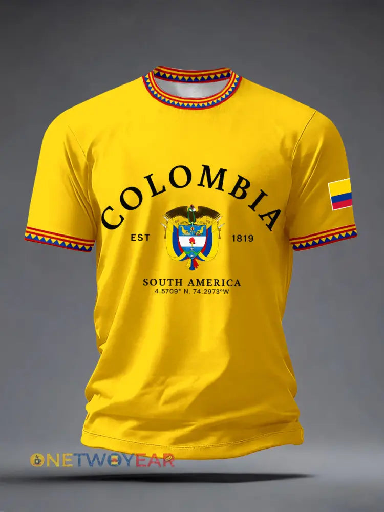 Camiseta de Colombia para hombre - Amarillo / S