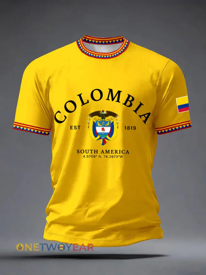 Camiseta de Colombia para hombre - Amarillo / S