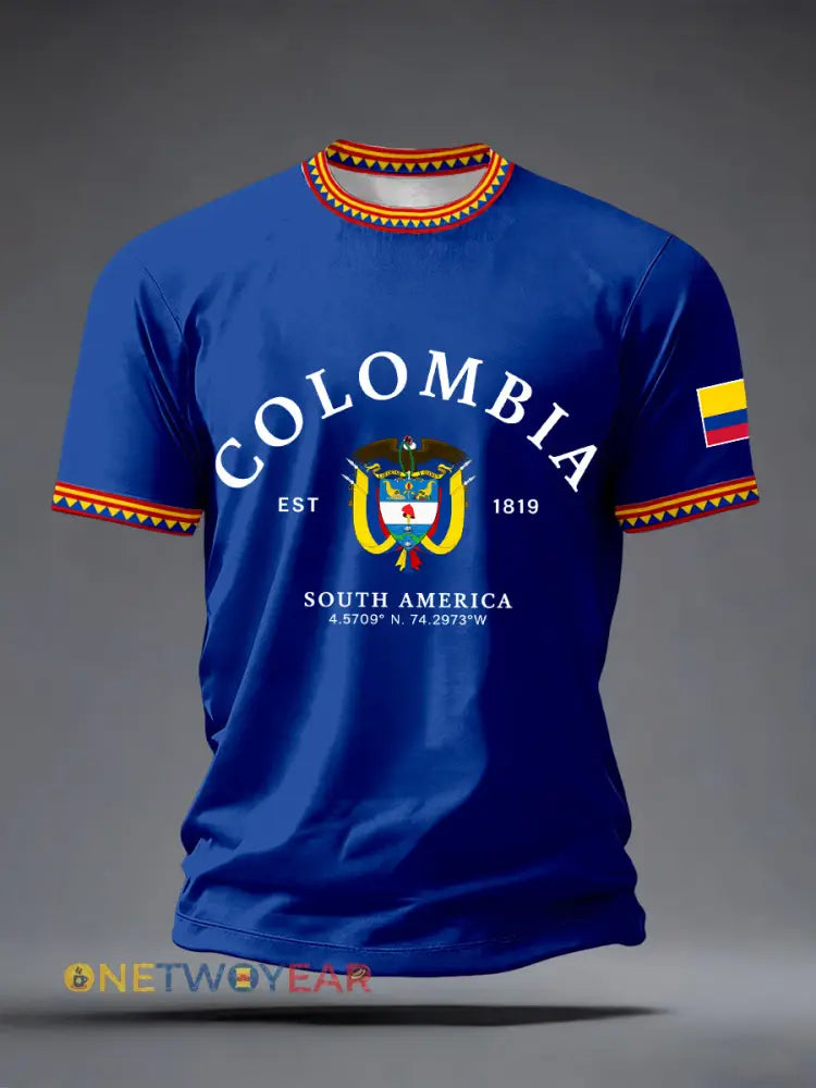 Camiseta de Colombia para hombre - Azul / S