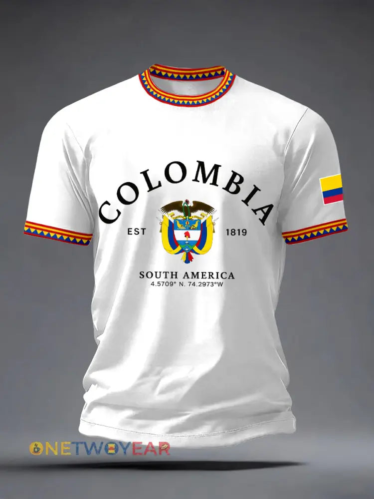 Camiseta de Colombia para hombre - Blanco / S