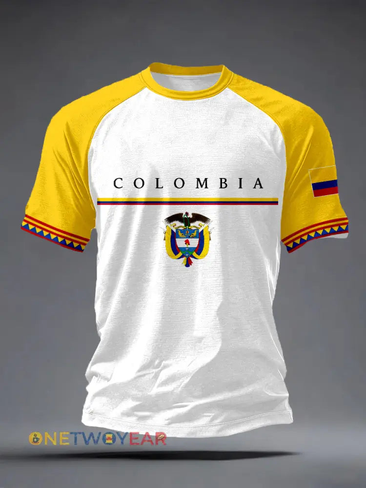 Camiseta de Colombia para hombre - Blanco / S
