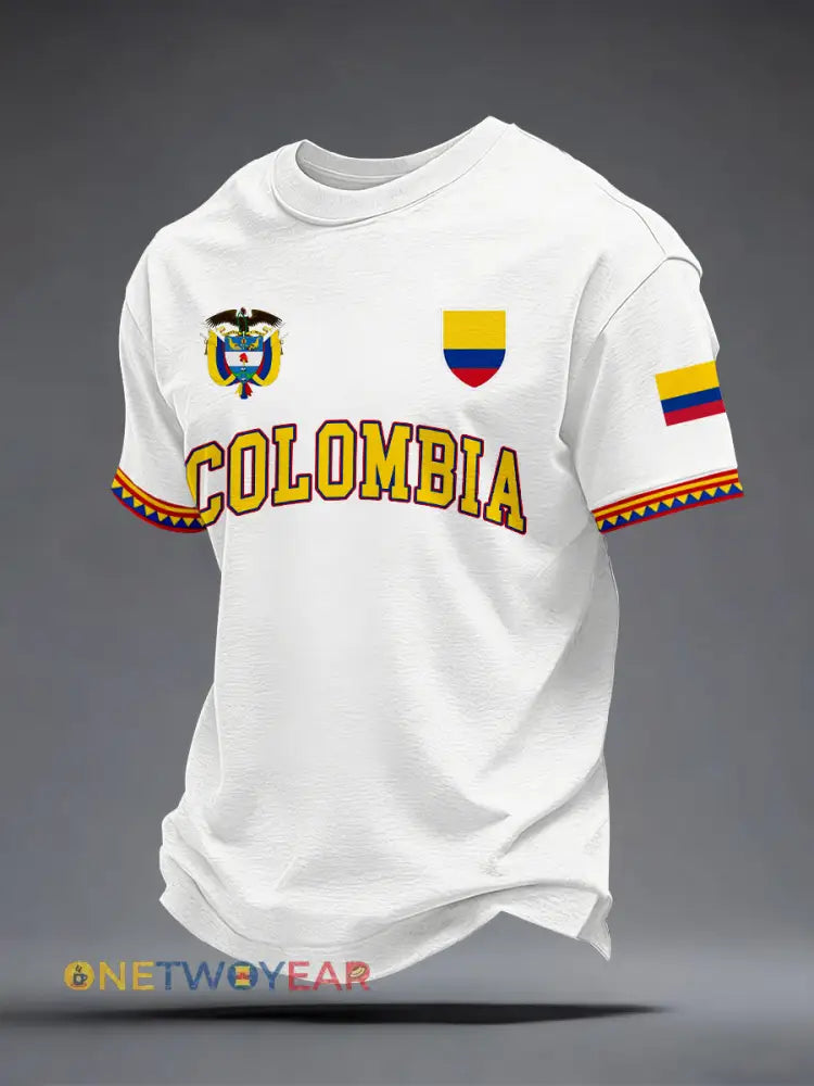 Camiseta de Colombia para hombre - Blanco / S