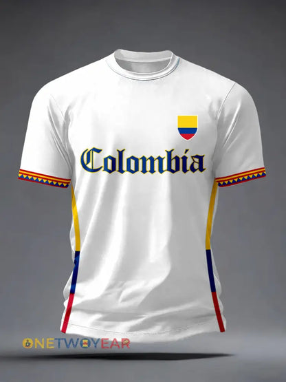 Camiseta de Colombia para hombre - Blanco / S