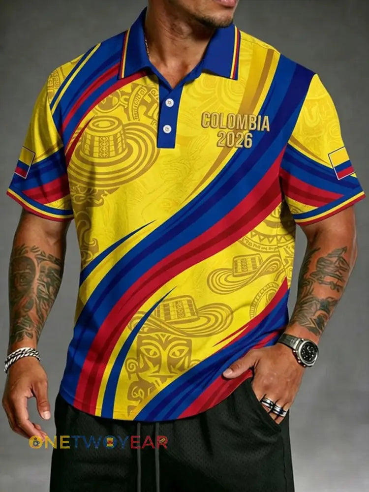Camiseta de Colombia para hombre - como imagen / S