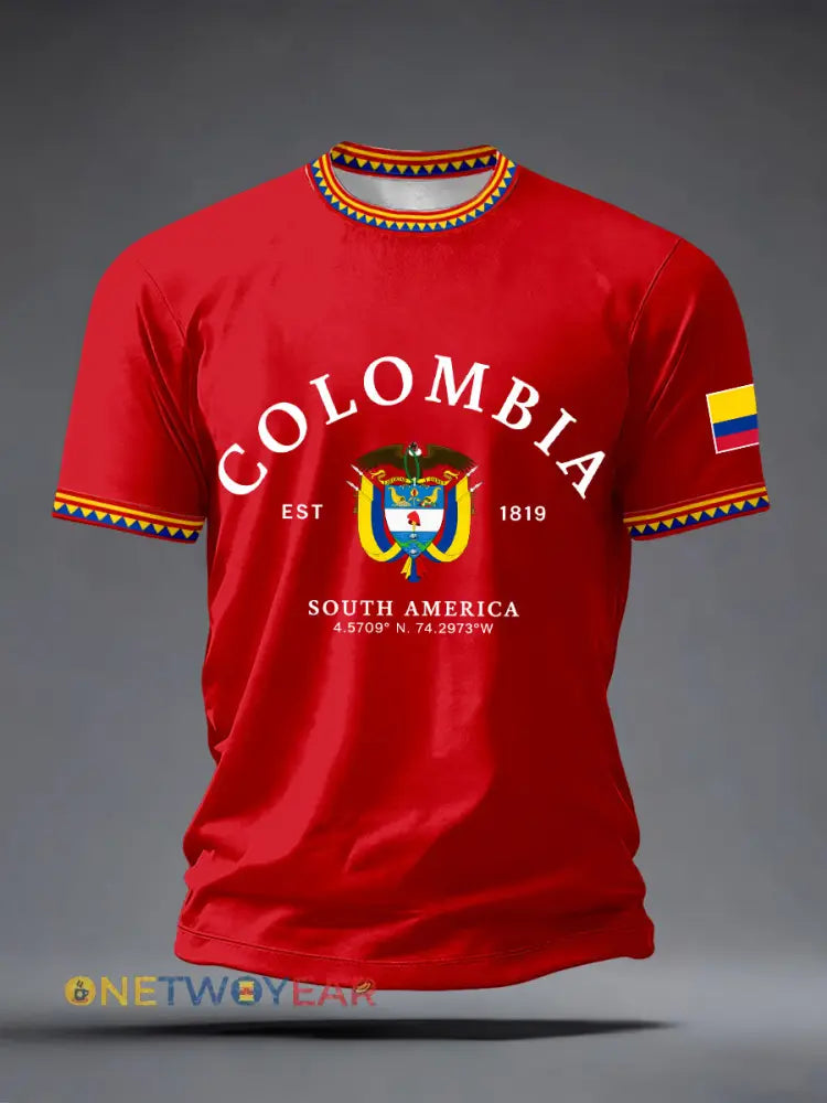 Camiseta de Colombia para hombre - Rojo / S