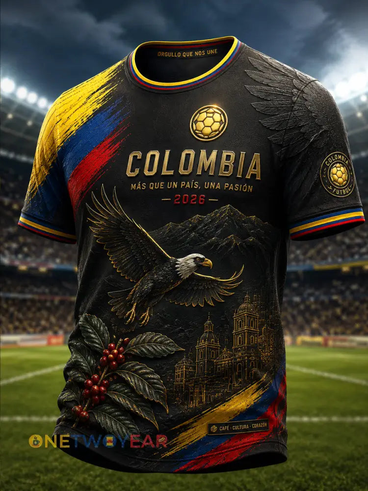 Camiseta de fútbol clásico retro de Columbia - como imagen / S