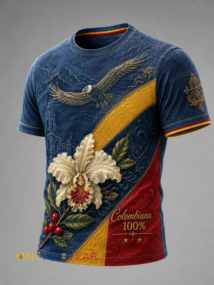 Camiseta informal de retales de estilo clásico de Columbia para el Día de la Independencia - como imagen / S