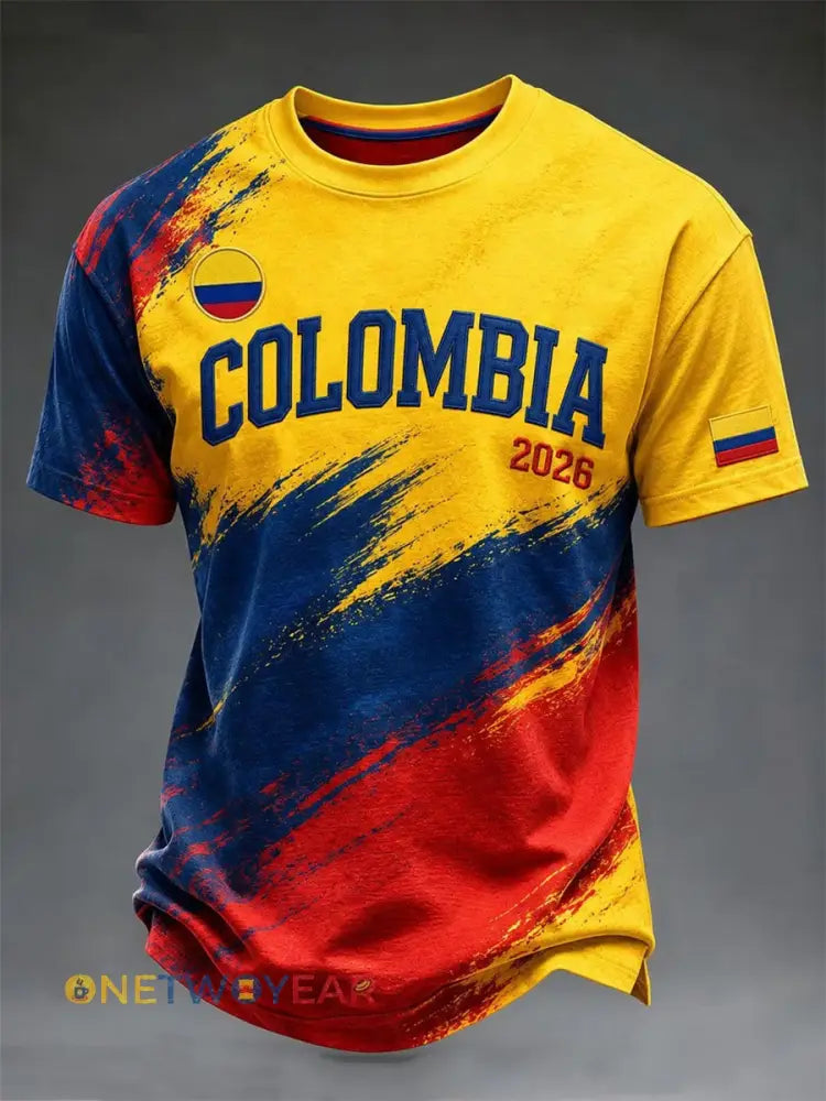 Camiseta informal unisex de fútbol colombiano - como imagen / S