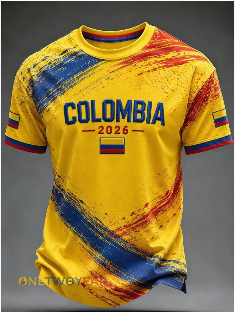Camiseta informal unisex de fútbol colombiano - como imagen / S