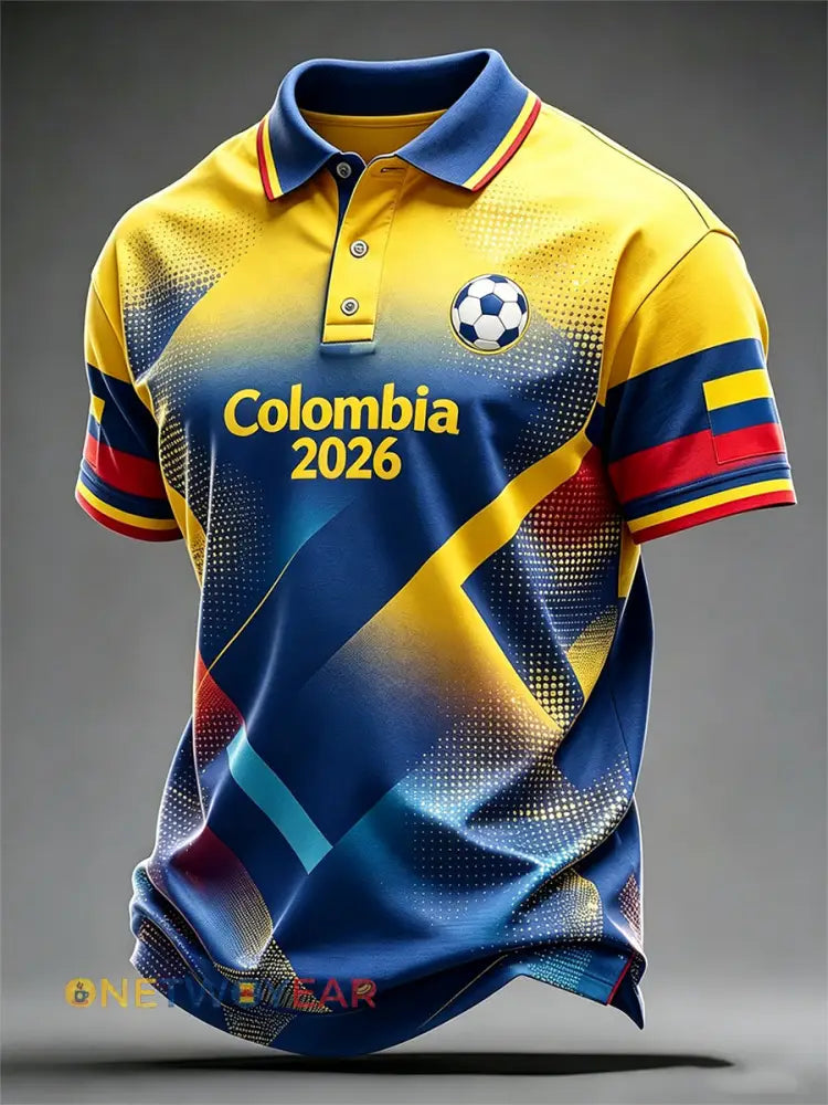 Camiseta unisex casual de fútbol de Colombia 2026 - como imagen / S