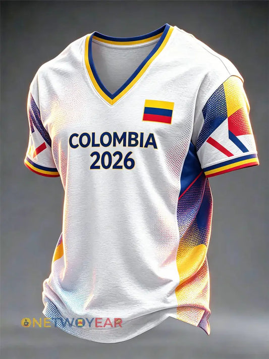 Camiseta unisex casual de fútbol de Colombia 2026 - como imagen / S
