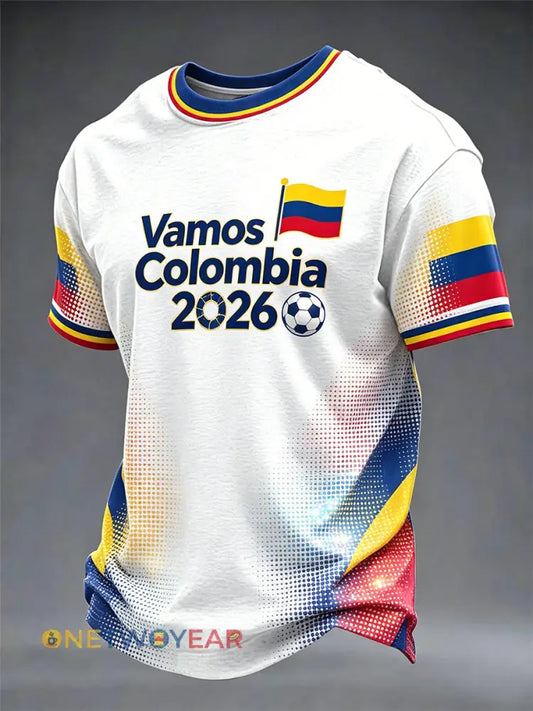 Camiseta unisex casual de fútbol de Colombia 2026 - como imagen / S