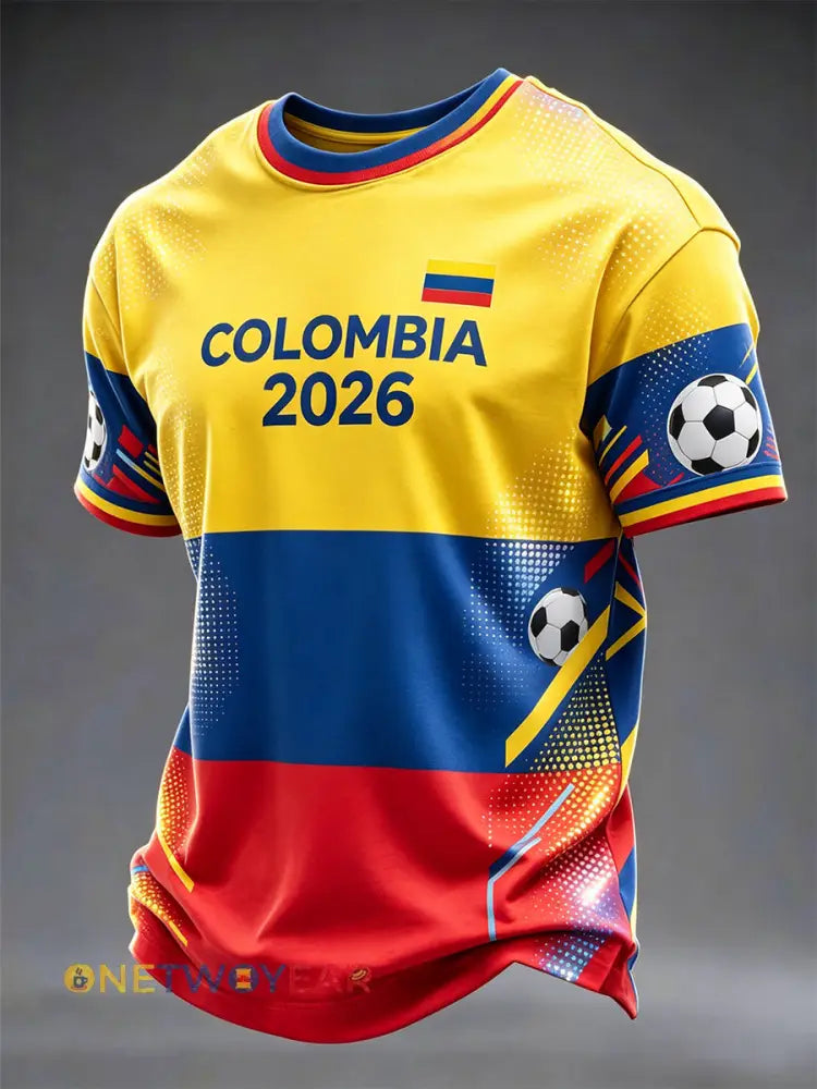 Camiseta unisex casual de fútbol de Colombia 2026 - como imagen / S