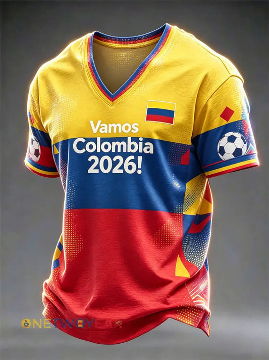 Camiseta unisex casual de fútbol de Colombia 2026 - como imagen / S