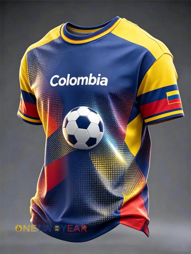 Camiseta unisex casual de fútbol de Colombia 2026 - como imagen / S
