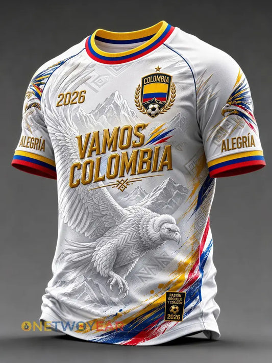 Camisetas de fútbol de Colombia para hombre - como imagen / S