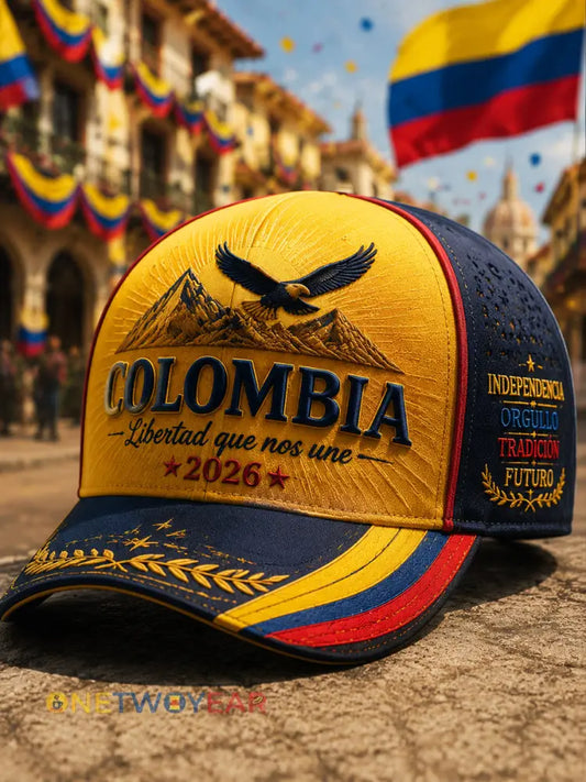 Gorra de béisbol del cóndor andino del día de la independencia de Colombia del vintage - como imagen / 58cm