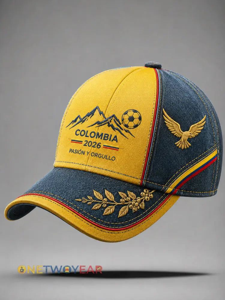 Gorra de béisbol de fútbol unisex 2026 Colombia Classic - como imagen / 58cm