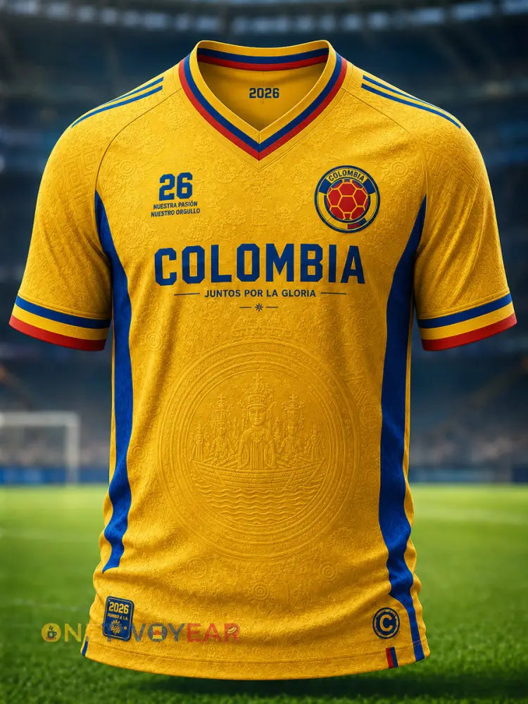 Jersey de fútbol clásico retro de Columbia - como imagen / S