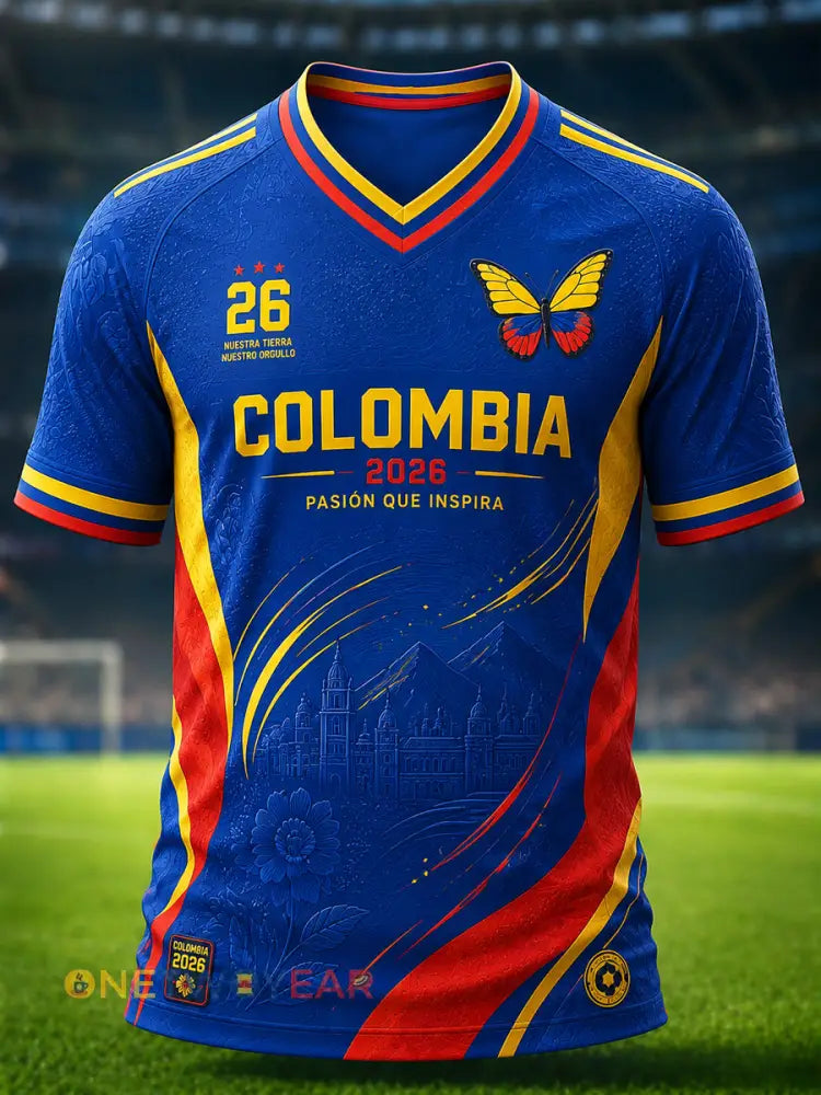 Jersey de fútbol retro clásico de Columbia para los aficionados - como imagen / S