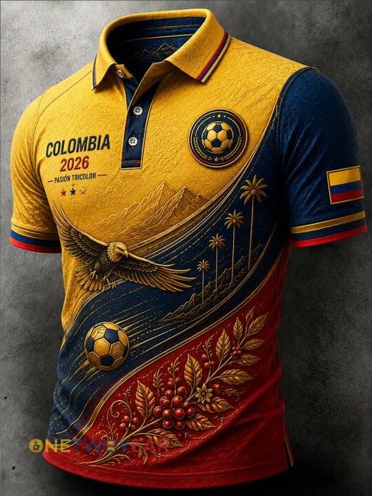 Polera polo casual de fútbol Colombia Clásico 2026 - como imagen / S