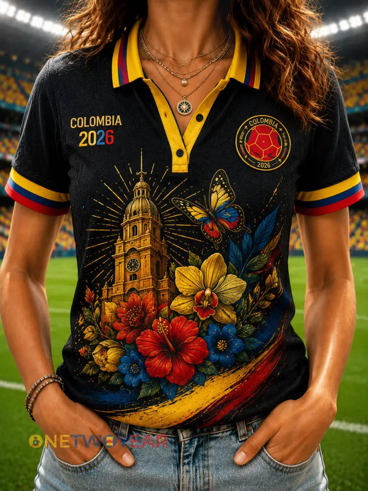 Polo casual clásico Columbia para los aficionados al fútbol - como imagen / S