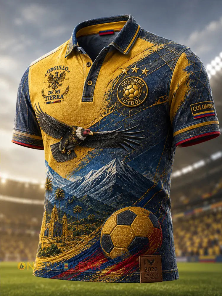 Polo casual de fútbol de Colombia vintage “Águila Andina” - como imagen / S