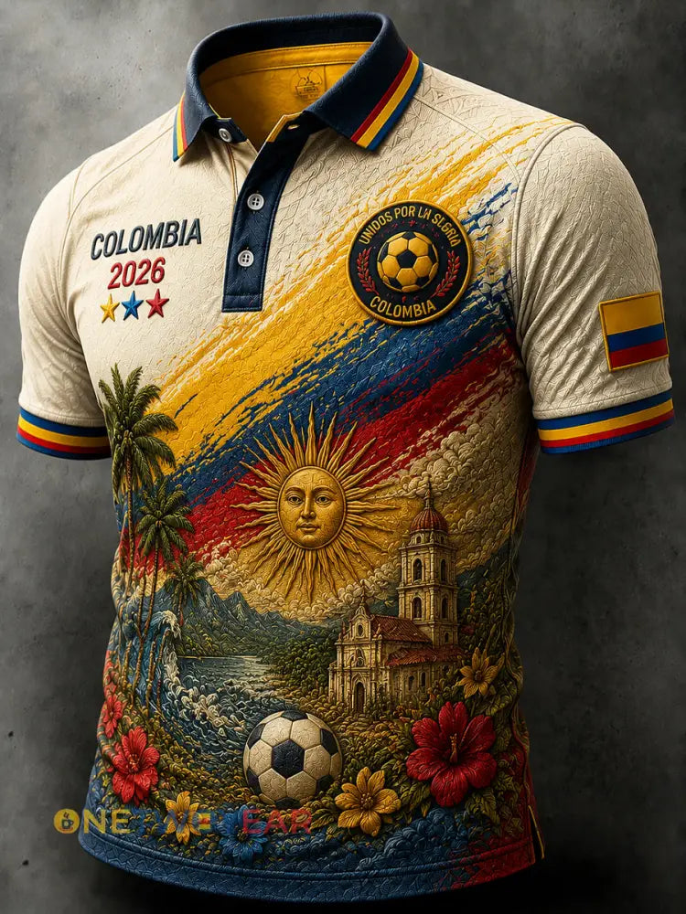 Polo casual retro de Columbia para aficionados al fútbol - como imagen / S