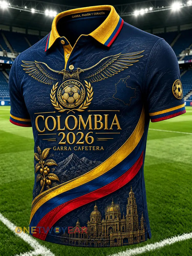 Polo clásico retro de Columbia - como imagen / S