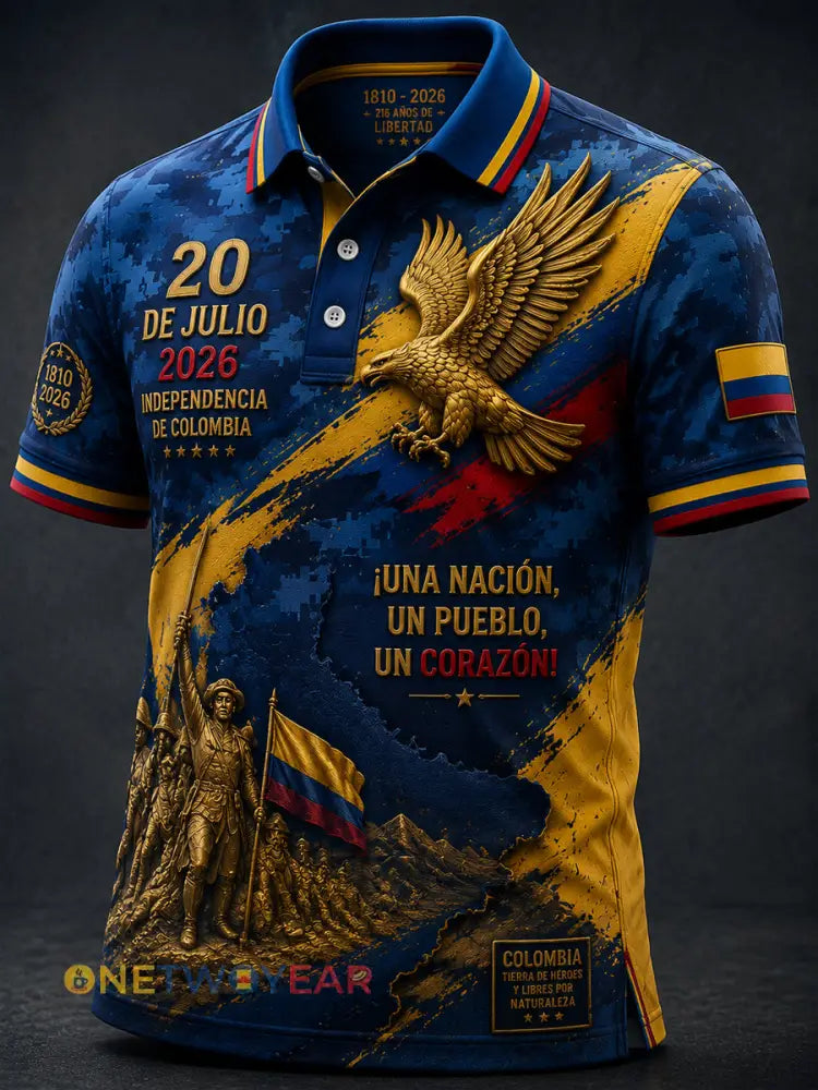 Retro Columbia Independence Day Camouflage Polo de Mujer - como imagen / S
