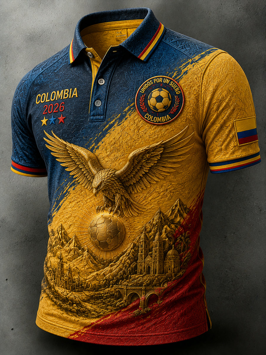 Polo casual de fútbol de Colombia vintage “Águila Andina”