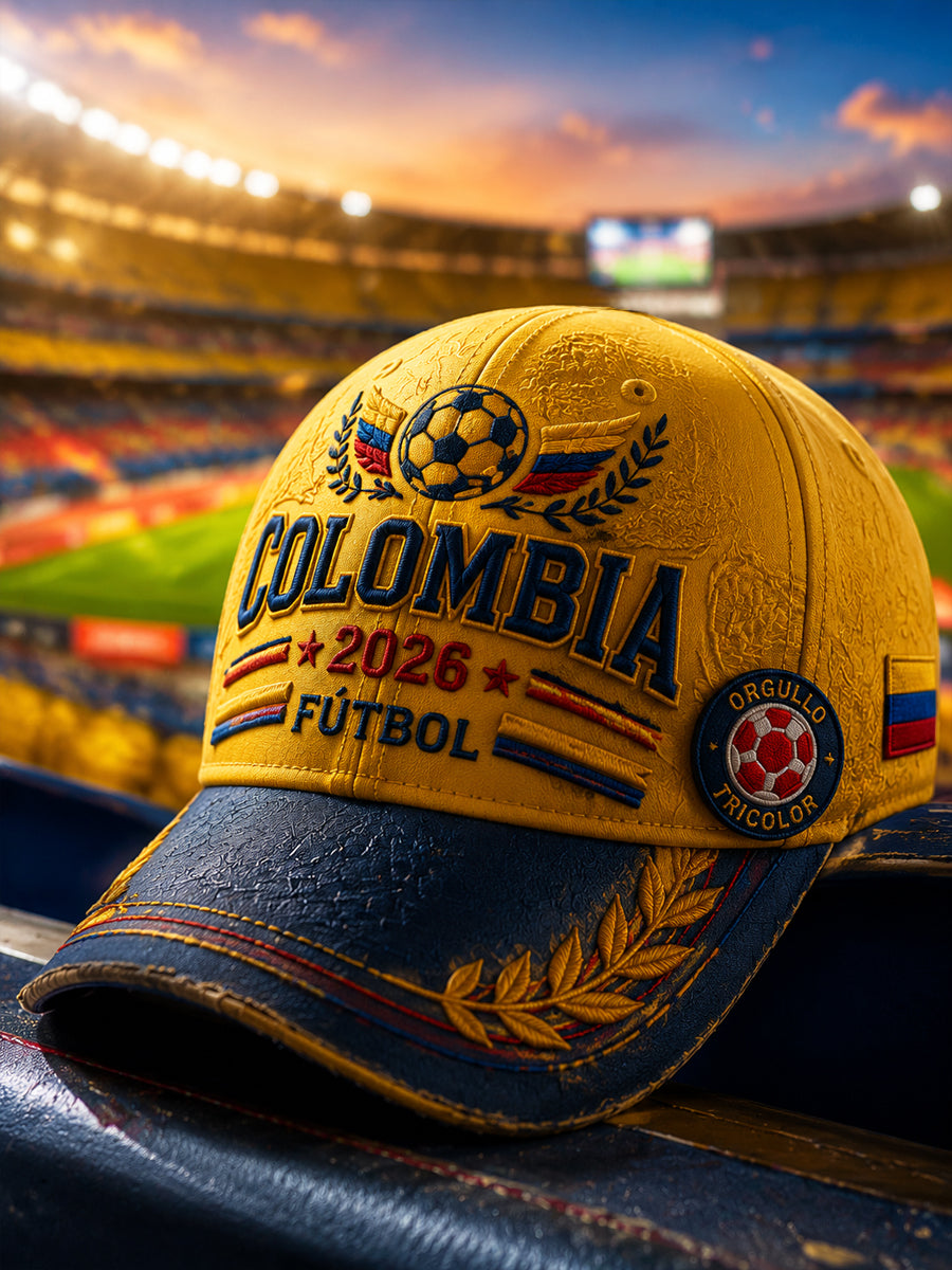 Gorra de béisbol casual con diseño patchwork de fútbol americano retro de Columbia