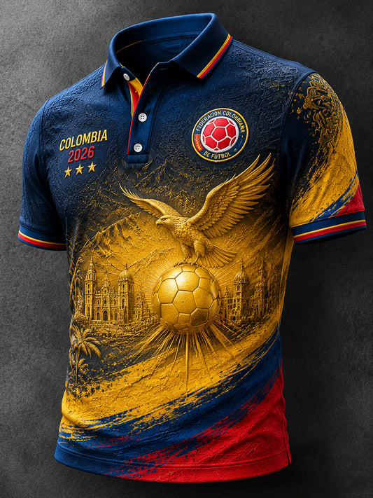 Camiseta polo de fútbol colombiana vintage “Águila Andina”