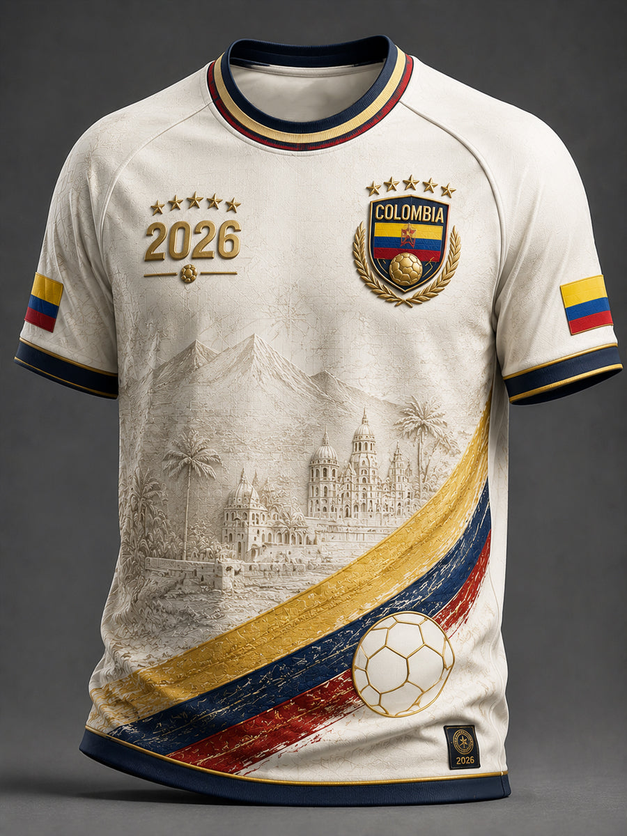 2026 Colombia Fútbol Camiseta Casual Clásica