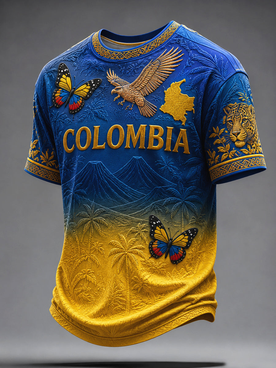 Camiseta Vintage Columbia Gradient Classic