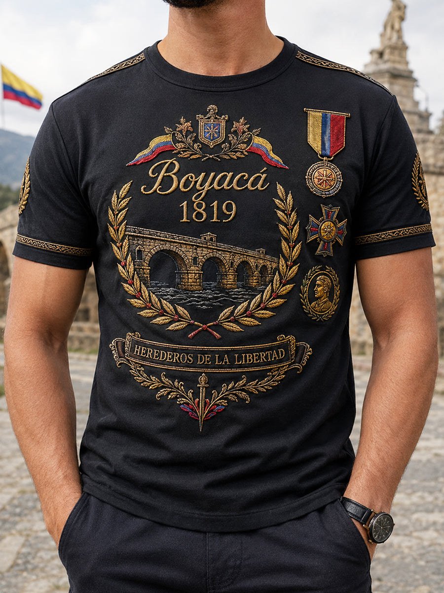 Colombia Camiseta de estilo militar Vintage de valor y honor