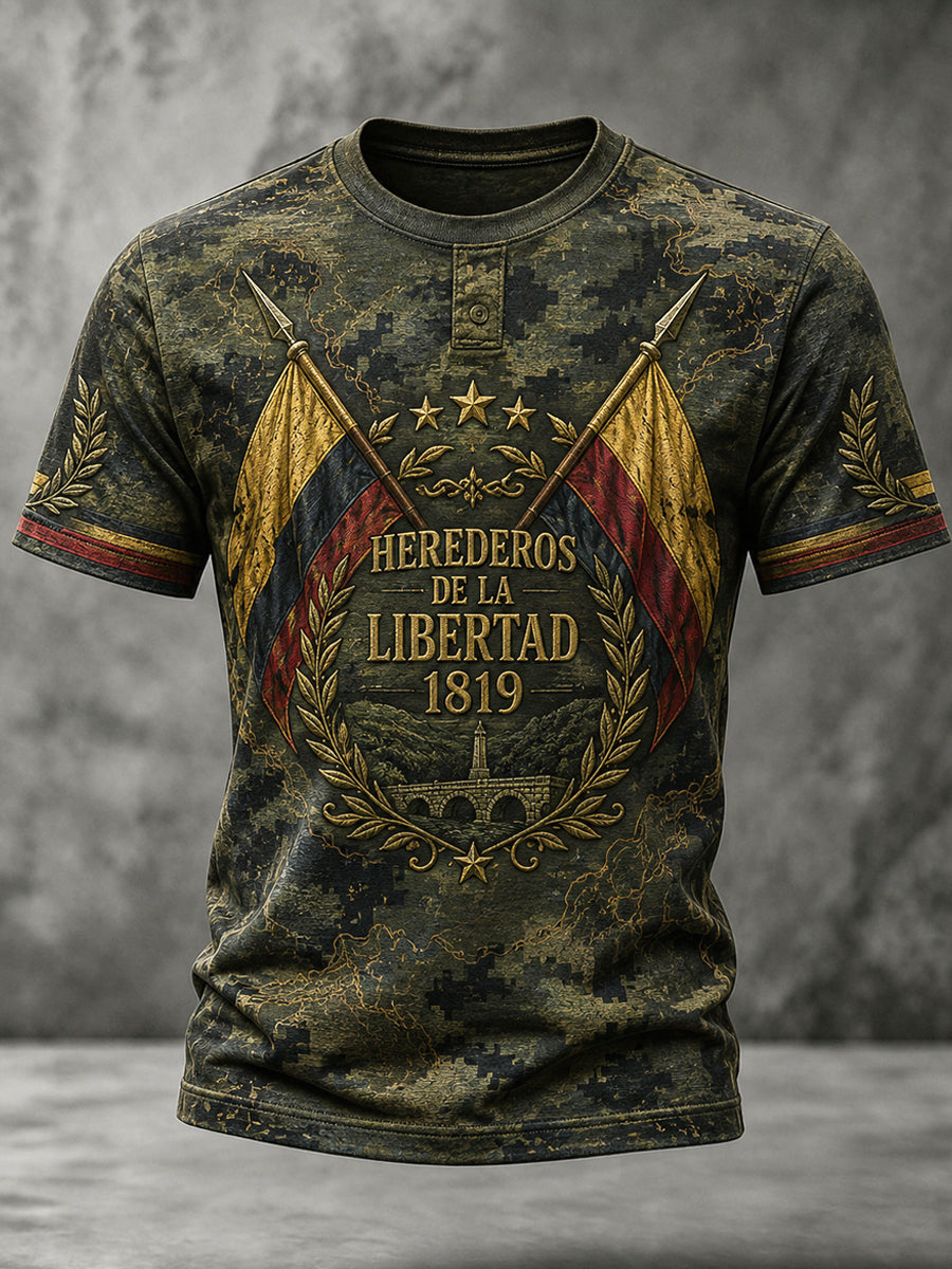Colombia Camiseta militar cercanos Valor & Honor Vintage Military Tee