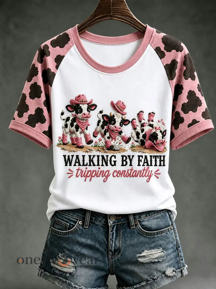 Women’s Walking By Faith Tipping Constantly Round Neck Short Sleeve T-shirt - White / S