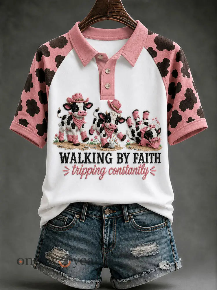 Women’s Walking By Faith Tipping Constantly T-shirt - White / S
