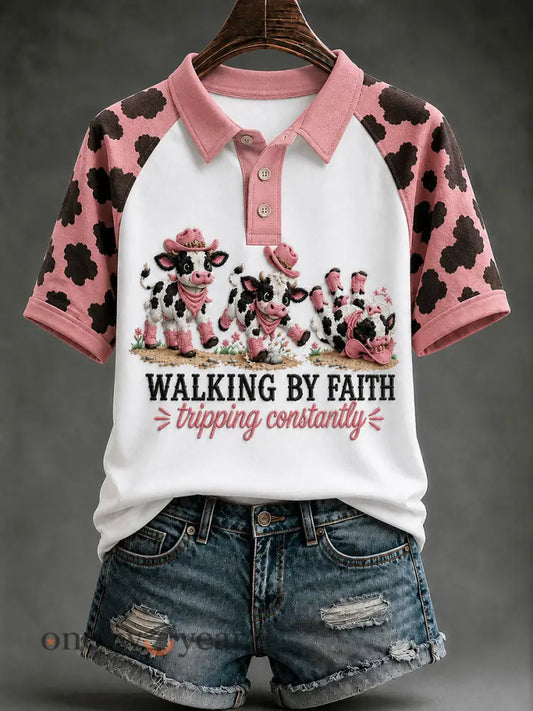Women’s Walking By Faith Tipping Constantly T-shirt - White / S